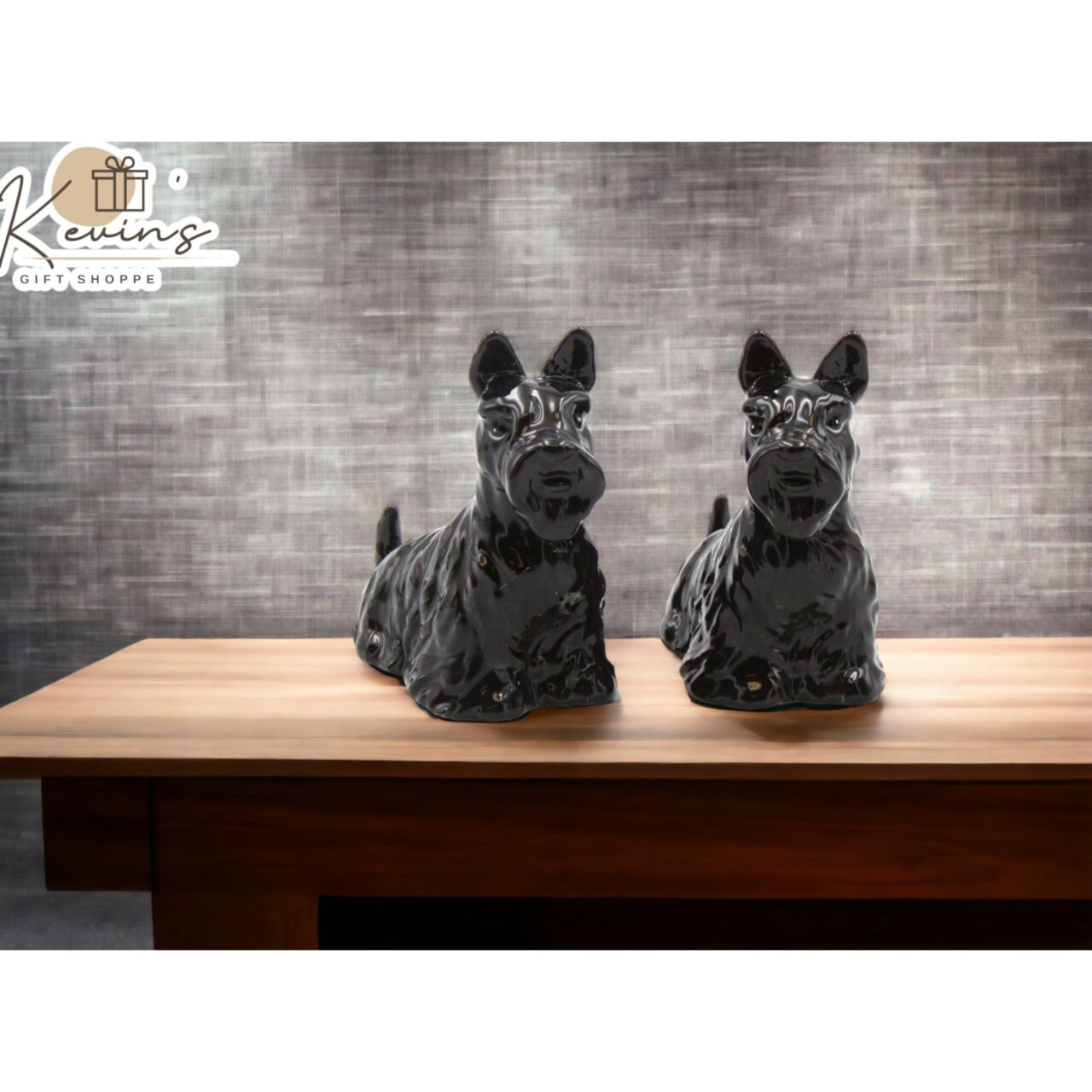 Ceramic Black Scottish Terrier Salt And Pepper Shakers, Home Decor for Kitchen